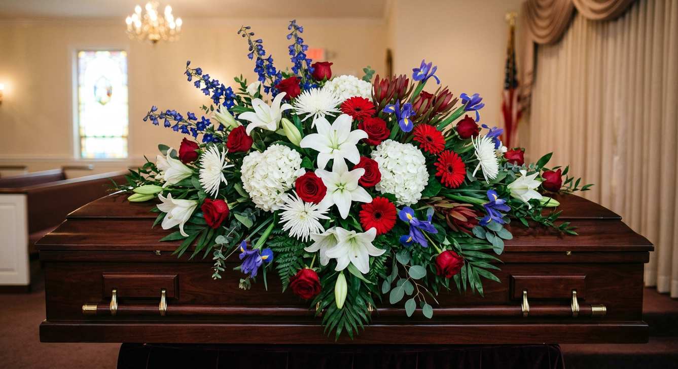 Patriotic Casket Spray