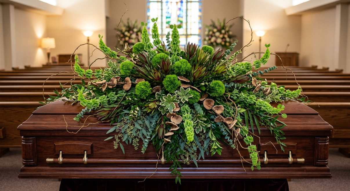 Rustic Beauty Casket Spray