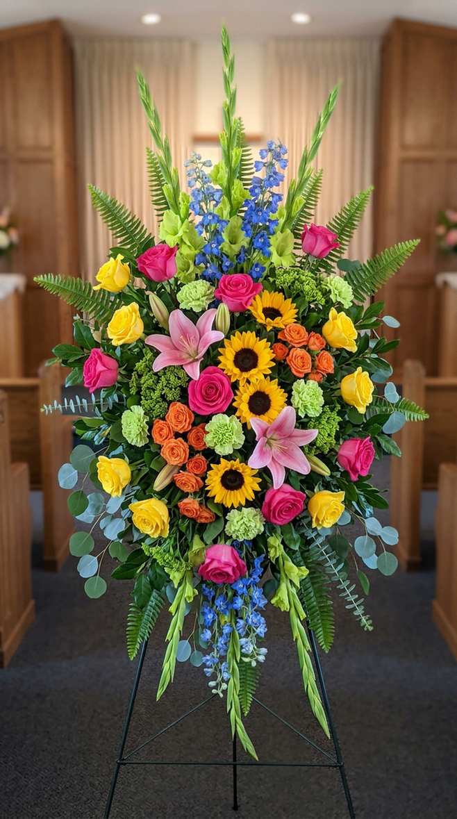 Light Shines Through Standing Spray