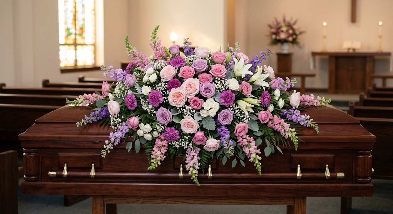 Garden Grace Casket Spray