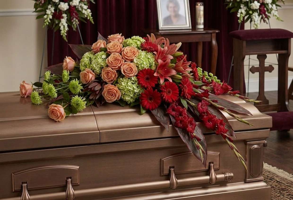 Fall Garden Gatherings Casket Spray